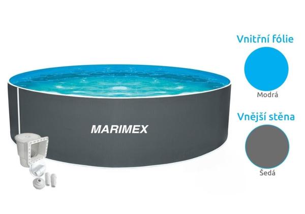 Marimex Orlando bazén 3, 66x0, 91 m s příslušenstvím - motiv šedý1