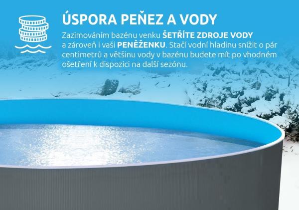 Marimex Orlando bazén 3, 66x0, 91 m s příslušenstvím - motiv šedý2