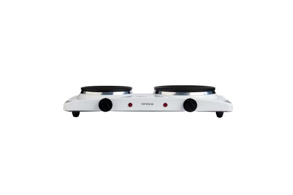 Orava VP-91 W elektrický vařič,  1500 W,  regulace teploty,  2 plotýnky,  manuální ovládání,  průměr 185 a 155 mm,  bílá1