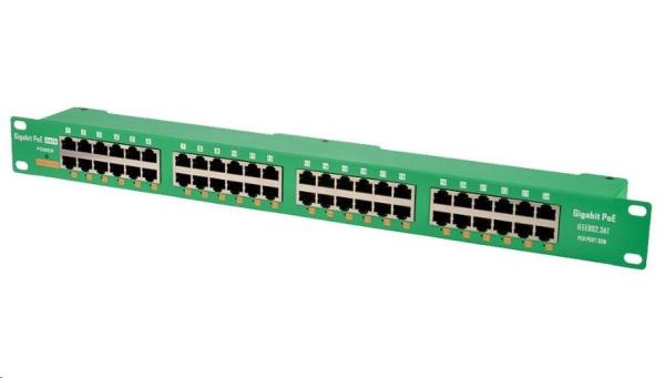 POE injektor aktivní - 24x 1Gb/ s,  stíněný,  svorkovnice,  802.3af/ at