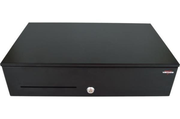 Virtuos pokladní zásuvka SK-500CB s kabelem,  kov. pořadač 8/ 8,  9-24V,  černá2
