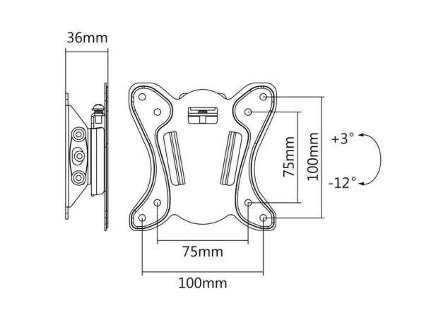 Držák monitoru Tv Fiber Mounts M7C152