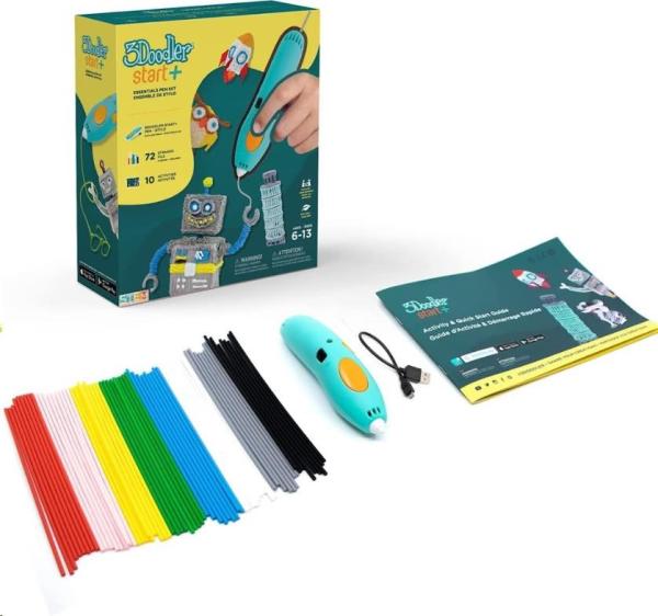 3Doodler 3D Pero Start+ a 72 náplní + 12 šablon3
