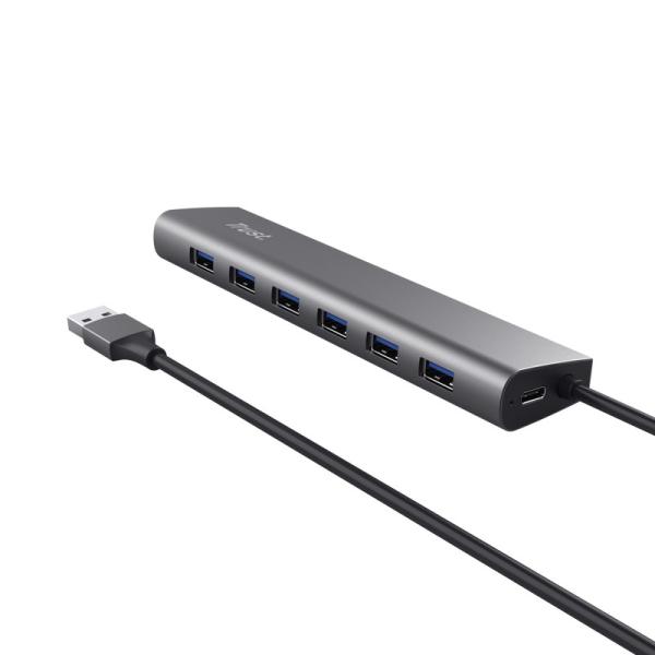 TRUST rozbočovač HALYX,  7portový rozbočovač USB 3.2 Gen11