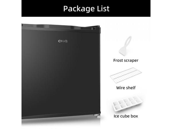 CHiQ CSD31D4E minibar,  31 litrů,  2 přihrádky,  -24 °C až +10 °C,  mrazák - lednice,  41 dB6