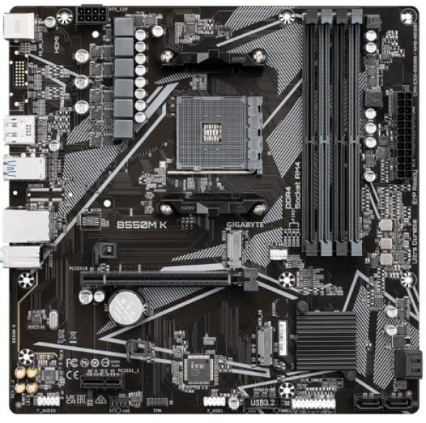 GIGABYTE MB Sc AM4 B550M K,  AMD B550,  4xDDR4,  1xDP,  1xHDMI,  mATX0