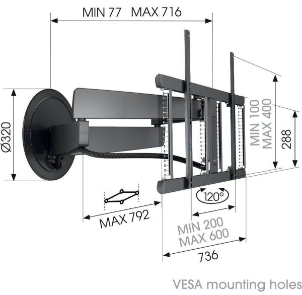 Vogel"s TVM 7675 MotionMount - elektrický držák1