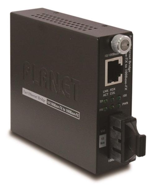 Planet Singlemode konvertor 100BaseTX-100BaseFX(SC),  15km