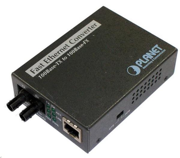 Planet FT-801 multimode ethernet konvertor s přepínačem 10/ 100BaseTX/ FX (ST)