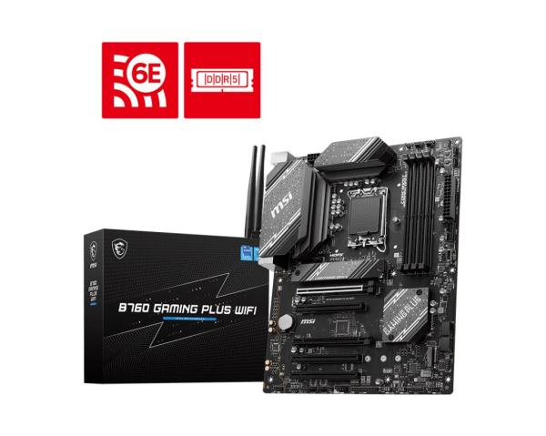 MSI MB Sc LGA1700 B760 GAMING PLUS WIFI,  Intel B760,  4xDDR5,  1xDP,  1xHDMI,  ATX