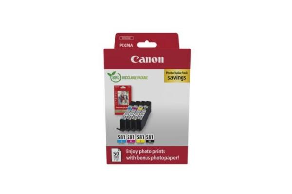 Canon CARTRIDGE CLI-581 BK/ C/ M/ Y PHOTO VALUE