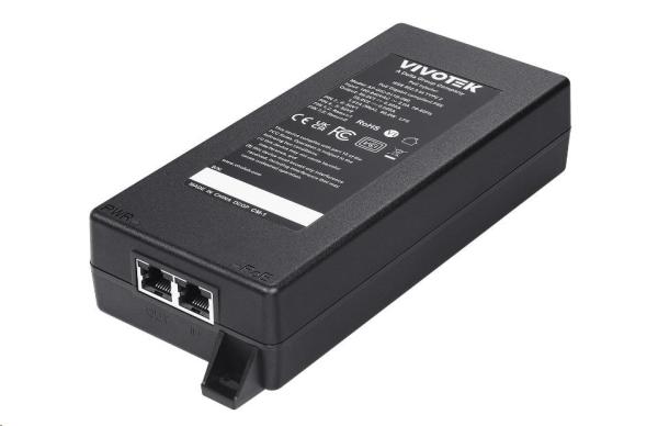 Vivotek vnitřní gigabit injektor PoE napájení (802.3af/ at/ bt),  90W,  ochrana proti přepětí,  MTBF 200k hodin