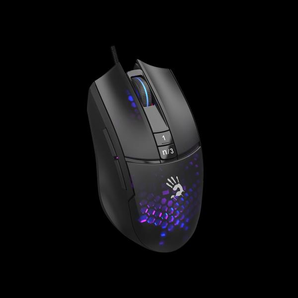 A4tech BLOODY L65 Max Honeycomb,  podsvícená herní myš,  12000 DPI,  černá,  USB3