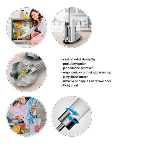 Lauben Stick Blender 800WT - tyčový mixér6