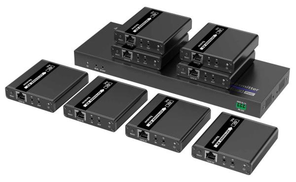 PREMIUMCORD HDMI 1-8 splitter+extender po CAT6/ 6a/ 7,  UHD 4K@30Hz až na 70m1