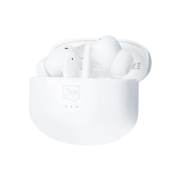 3mk bezdrátová stereo sluchátka LifePods,  stereo,  nabíjecí pouzdro,  bílá1