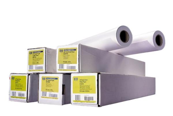 HP Universal Heavyweight Coated Paper,  172 microns (6.8 mil) • 131 g/ m2 (35 lbs) • 1067 mm x 30.5 m,  Q1414B0