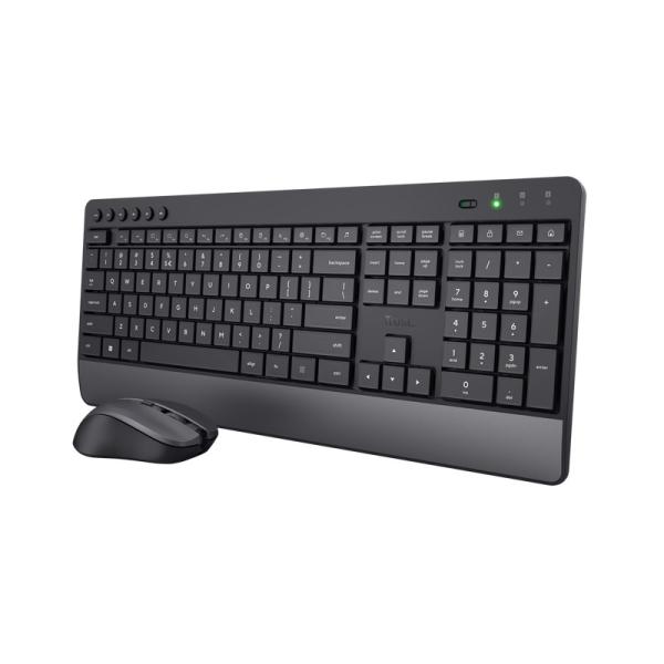 TRUST set klávesnice + myš Trezo Comfort,  bezdrátová,  USB,  US