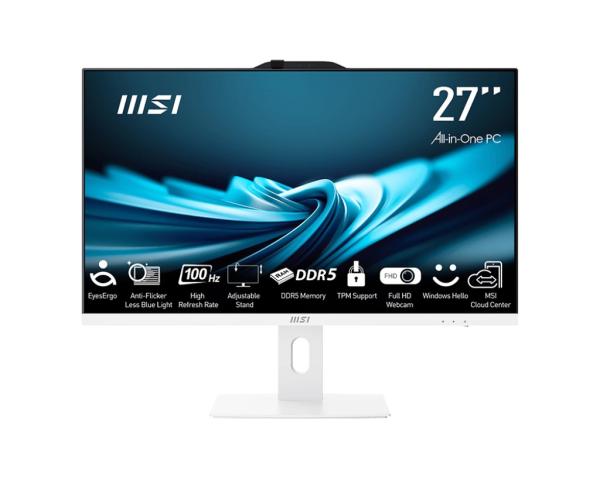 MSI PC AiO PRO AP272P 14M-606XEU,  i5-14400,  27" FHD,  Anti-Glare,  Non-touch,  8GB,  512GB SSD,  N/ A,  No OS,  White