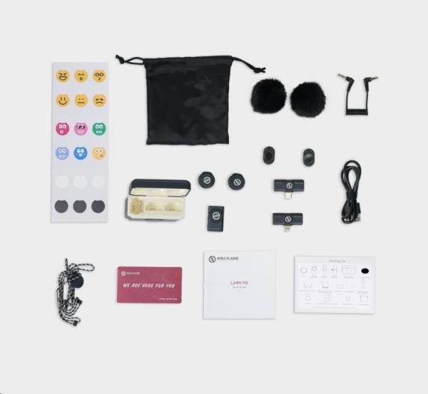Hollyland Lark M2 Combo - Wireless Lavalier Microphone (Duo, ShineCharcoal)5