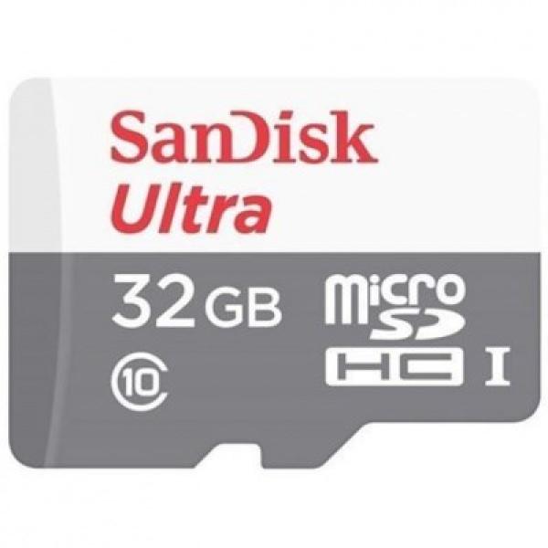 SanDisk MicroSDHC karta 32GB Ultra (R:100/ W:100 MB/ s,  UHS-I,  C10) + adaptér