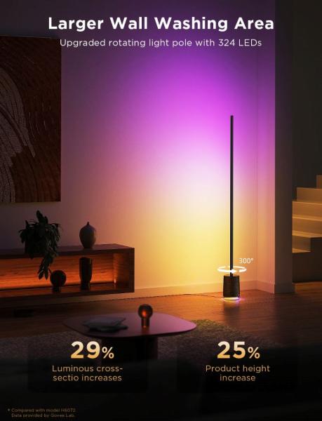 Govee Floor Lamp Pro RGBICWW LED lampa s reproduktorem + ovladač4