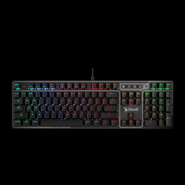 A4tech Bloody Klávesnice B750N,  herní klávesnice,  mechanická,  drátová,  Green Switch,  CZ/ SK,  Černá