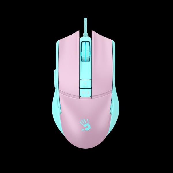 A4tech Bloody Myš L65 Max,  podsvícená herní myš,  12000 DPI,  USB,  Růžová