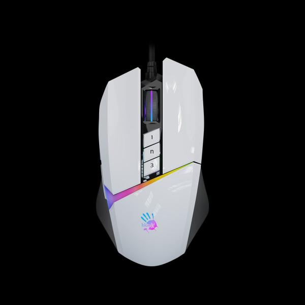 A4tech Bloody Myš W60 Max Activated,  podsvícená herní myš,  12000 DPI,  USB,  Bílá