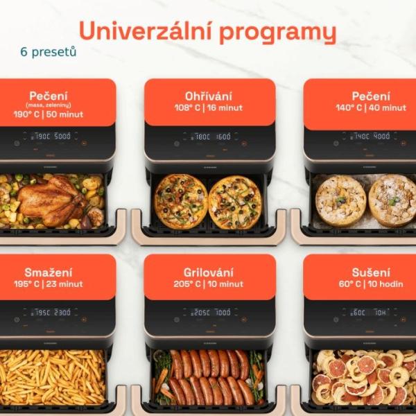 Cosori TF101S Dual blaze TwinFry 10l hozkovzdušná fritéza8