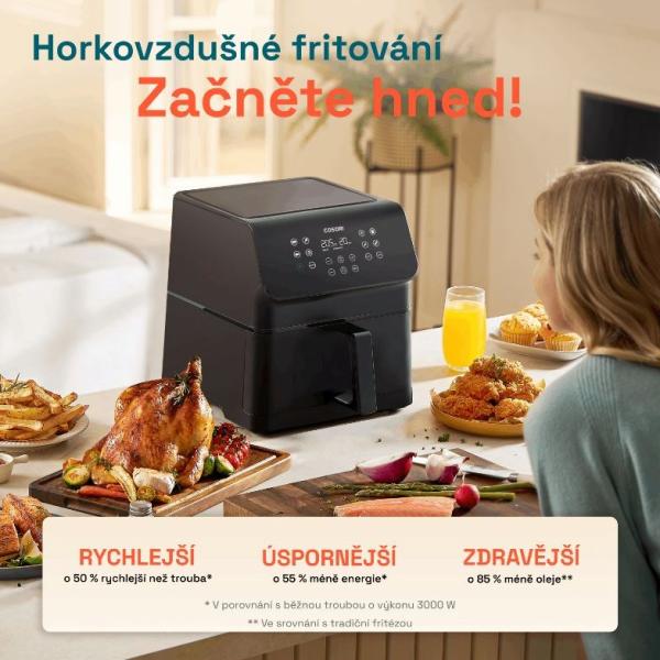 Cosori P651 PREMIUM II Chef edition 6, 2l horkovzdušná fritéza5