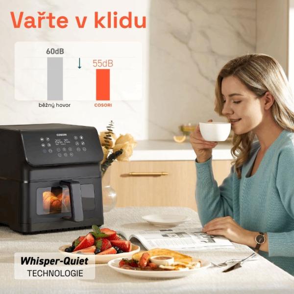 Cosori P653 PREMIUM II Plus Chef edition 6, 2l horkovzdušná fritéza,  černá4