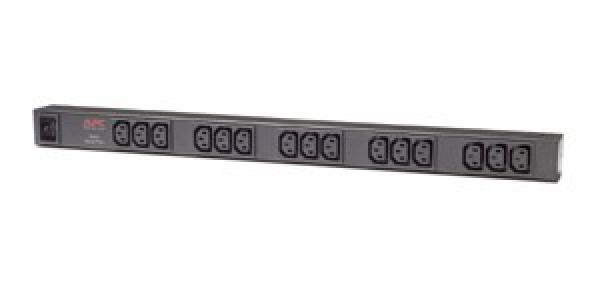 APC Rack PDU,  Basic,  ZeroU,  16A,  208/ 230V,  (15)C13,  IEC-320 C20 2.5m