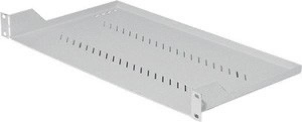 TRITON Regál s perforáciou 19", 1U/ 250 mm, nosnosť 20 kg, čierny