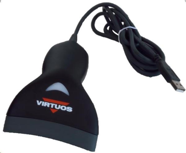Virtuos CCD čítačka HT-10,  USB (emulácia klávesnice/ RS232),  čierna1