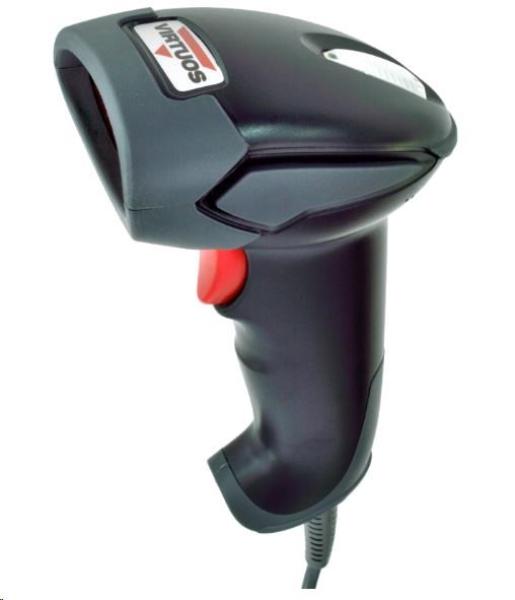 Laserová čítačka Virtuos HT-900A,  USB (emulácia klávesnice/ RS232),  čierna2
