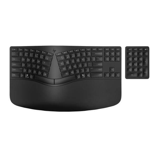 HP 960 Black Ergonomic Wireless Keyboard - bezdrátová ergonomická klávesnice CZ/ SK6