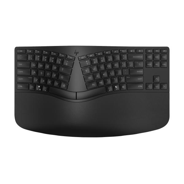 HP 960 Black Ergonomic Wireless Keyboard - bezdrátová ergonomická klávesnice CZ/ SK7
