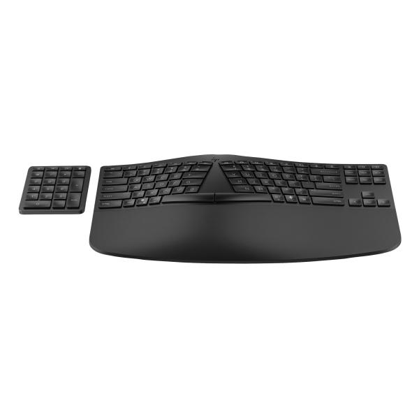 HP 960 Black Ergonomic Wireless Keyboard - bezdrátová ergonomická klávesnice CZ/ SK8