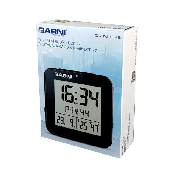 GARNI 138B - digitální budík s teploměrem a vlhkoměrem,  černá5