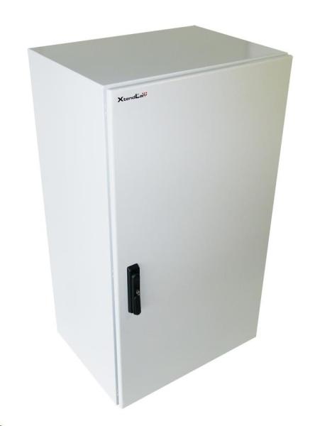 XtendLan 19" venkovní vodotěsný rozvaděč 20U 600x600,  krytí IP55,  nosnost 65kg,  3-bodový zámek,  šedý