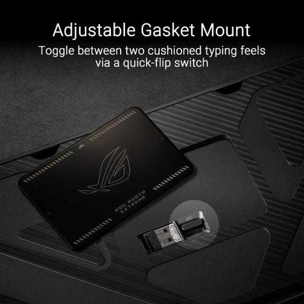 ASUS Klávesnice ROG Azoth Extreme,  Mechanická,  Bezdrátová BT,  RF 2.4GHz,  US,  černá11
