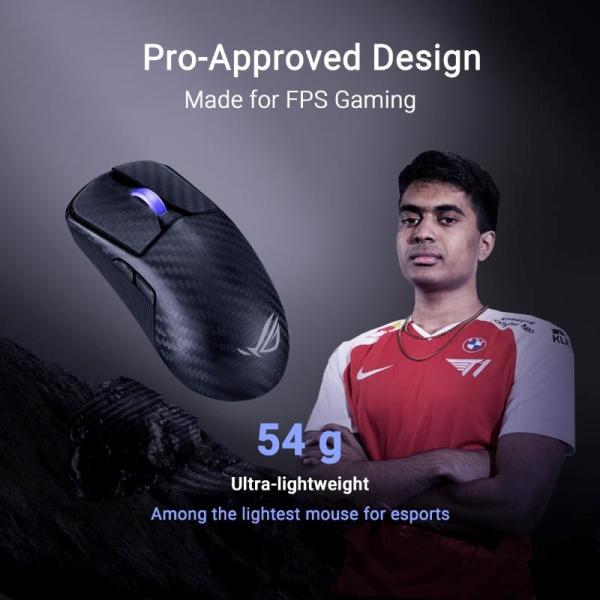ASUS Herní myš ROG Harpe Ace Extreme,  Bezdrátová BT,  RF 2.4GHz,  černá8
