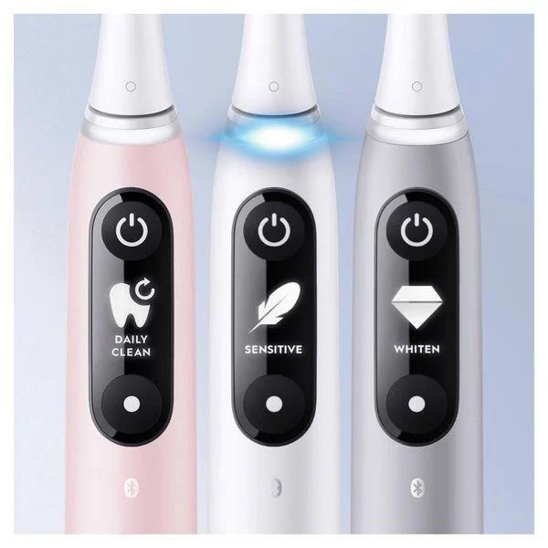 Oral-B iO Series 6s elektrický zubní kartáček,  časovač,  tlakový senzor,  5 programů,  aplikace Oral-B,  bílá3
