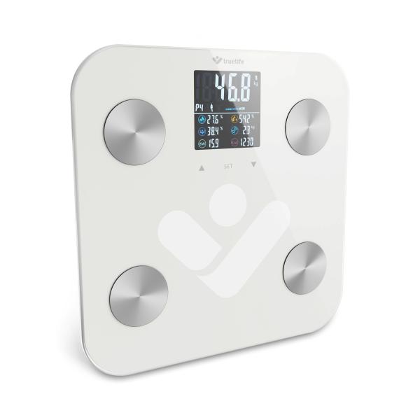 TrueLife FitShape S6 BT - Bioelektrická impedanční bluetooth váha - bílá6