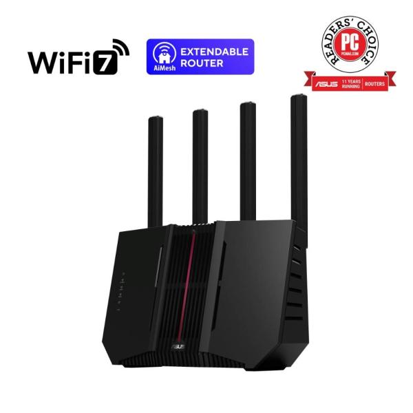 ASUS Router RT-BE92U,  WiFi7 Router,  AiMesh,  2x WAN,  3x LAN,  1x USB 3.2