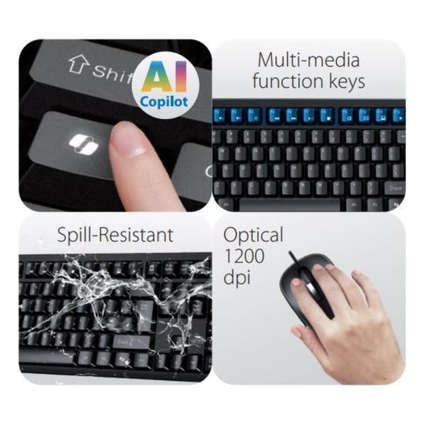 GENIUS set klávesnice+myš KM-100SE/  Drátový set/  Copilot/  USB/  černá/  CZ+SK layout2