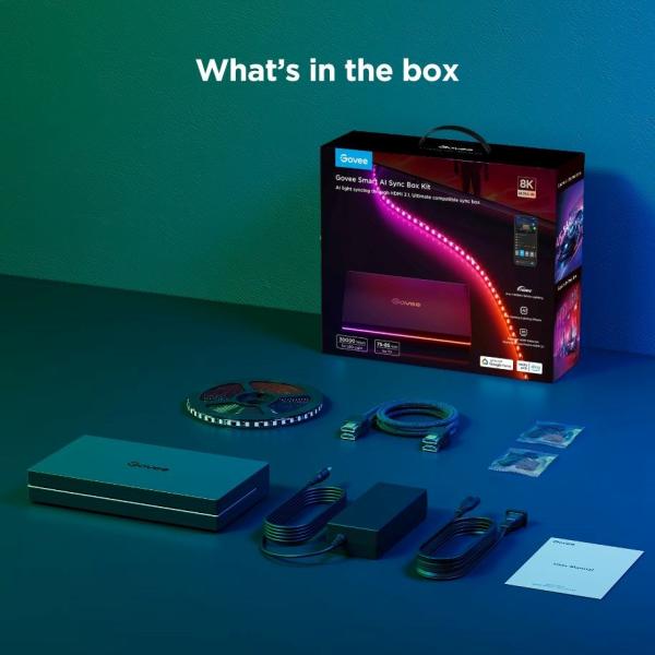 Govee AI Sync Box 2 Smart TV RGBICW podsvětlení 55-65"6