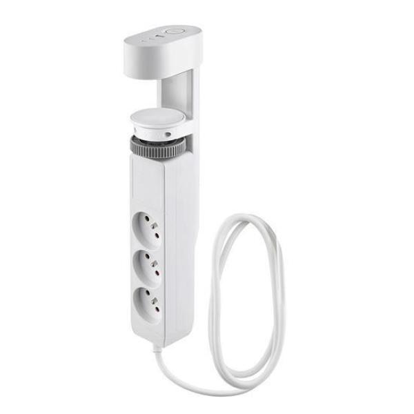 Solight 3z + USB A+C přenosné stolní zásuvky,  2m,  bílá,  USB rychlonabíječka 20W PD1
