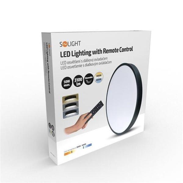 Solight LED osvětlení s dálkový ovladačem,  50W,  3100lm,  40cm,  změna chromatičnosti,  stmívatelné,  černá2